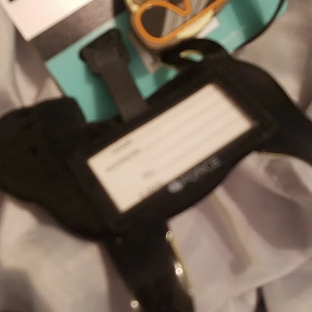 Luggage tag 2pk set pug fly or ride new on card